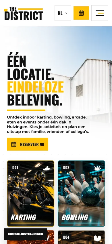 The District website — mobile